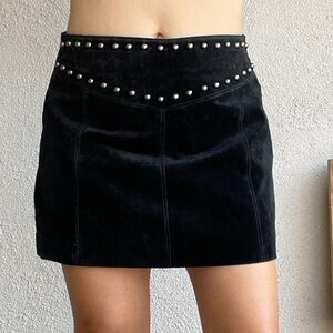 Y2K Leather Skirt